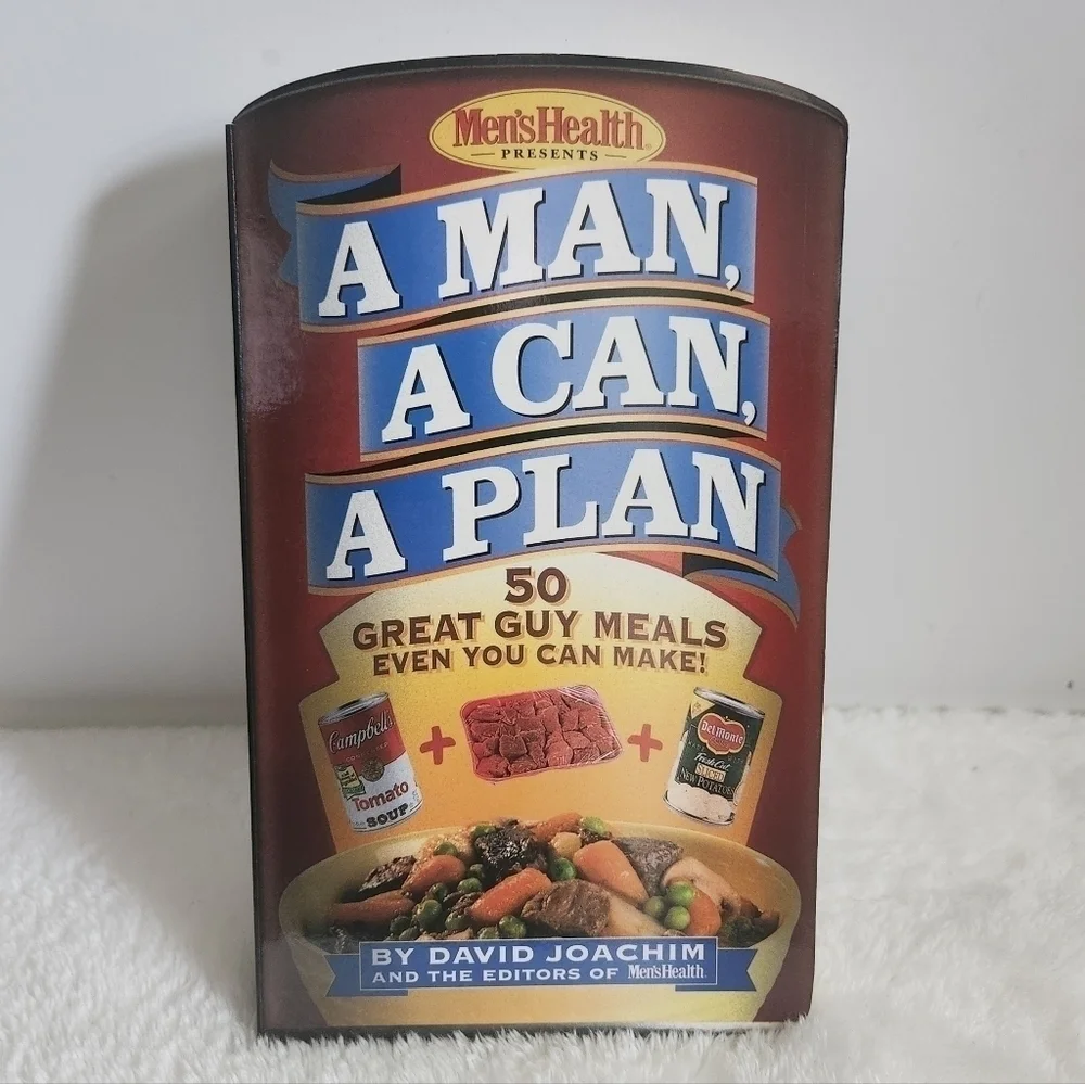 Men's Health Hard Cover Pages A Man A Can A Plan A Grill 2 Recipe Books